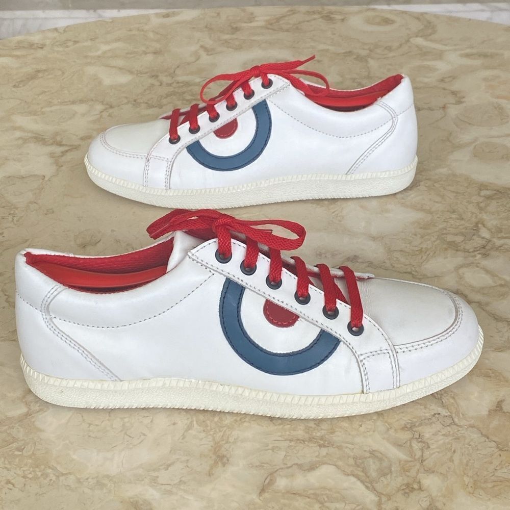 Underground England Leather Red White & Blue Unisex Sneakers RARE - Picture 5 of 13